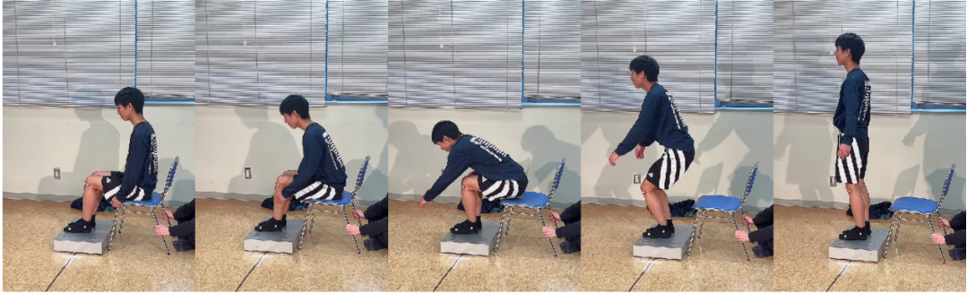 中央寄りの足配置