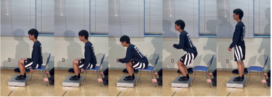 前寄りの足位置