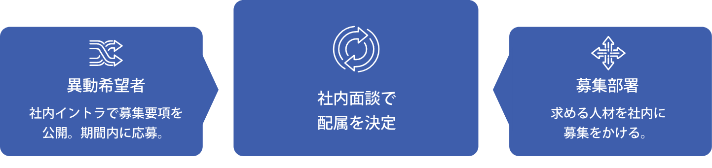 社内面談で配属を決定